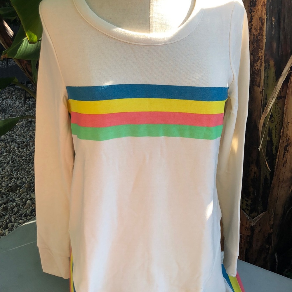Chaser Rainbow stripe sweatshirt NWT ✨